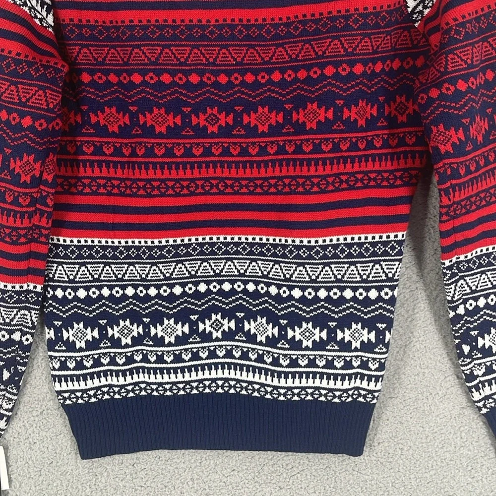 NFL New England Patriots v-neck long sleeve sweater men’s small pullover stretch - Picture 14 of 14